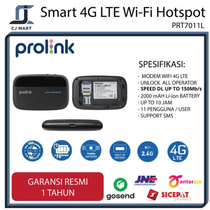 Jual HARGA DISC MODEM PROLINK 4G PRT7011L 4G LTE Wi Fi MIFI 4G