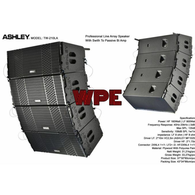 Jual Speaker Line Array Ashley Tw210la Tw 210la Tw210 La 2x10inch