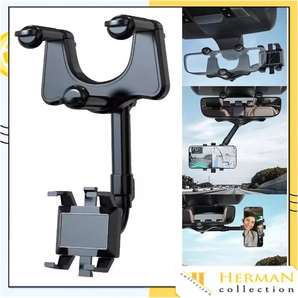 Jual HC HOLDER MOBIL HANDPHONE FLEKSIBLE MULTIFUNGSI JEPIT KACA SPION