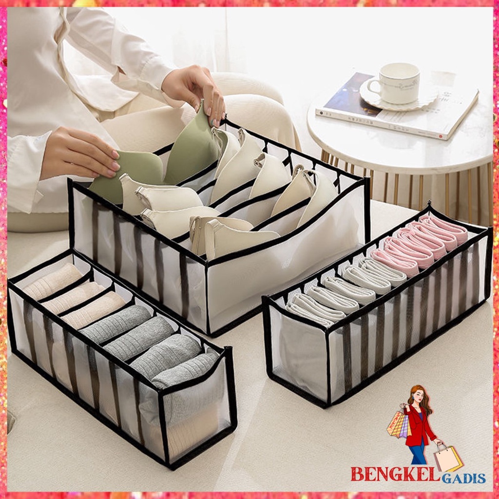 Jual Storage Box Organizer Celana Dalam Pakaian Dalam Tempat