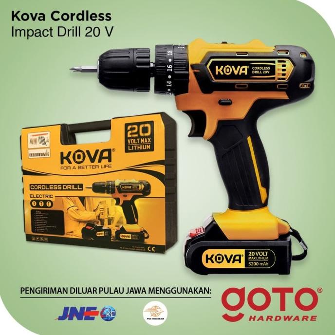 Jual Kova Cordless Impact Drill V Bor Baterai Tembok Shopee Indonesia