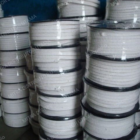 Jual Gland Packing Teflon Pure PTFE Remes Paking Seal Pompa Rol Roll