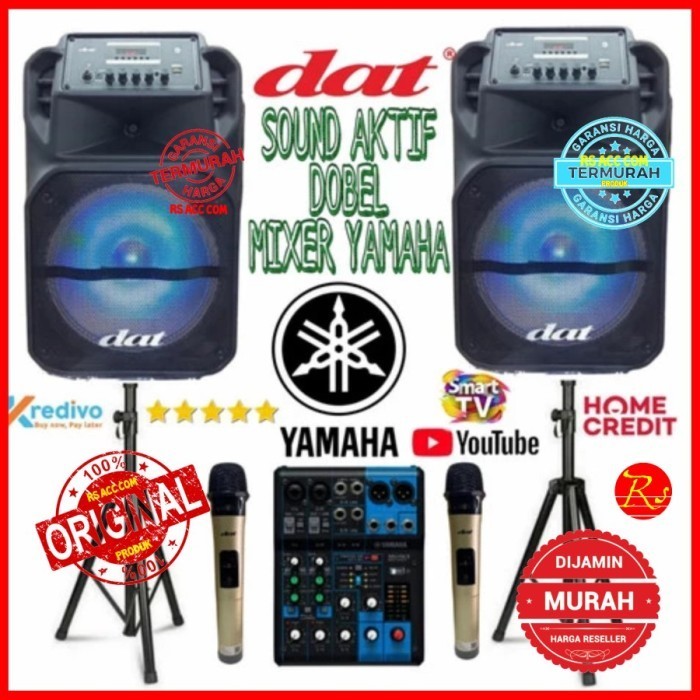 Jual Paket Sound Mixer Yamaha Speaker Aktif Dobel Dat In Mic