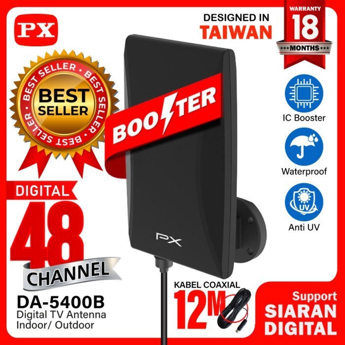 Jual Antena Tv Digital Analog Indoor Outdoor Dvb T2 Booster Px Da