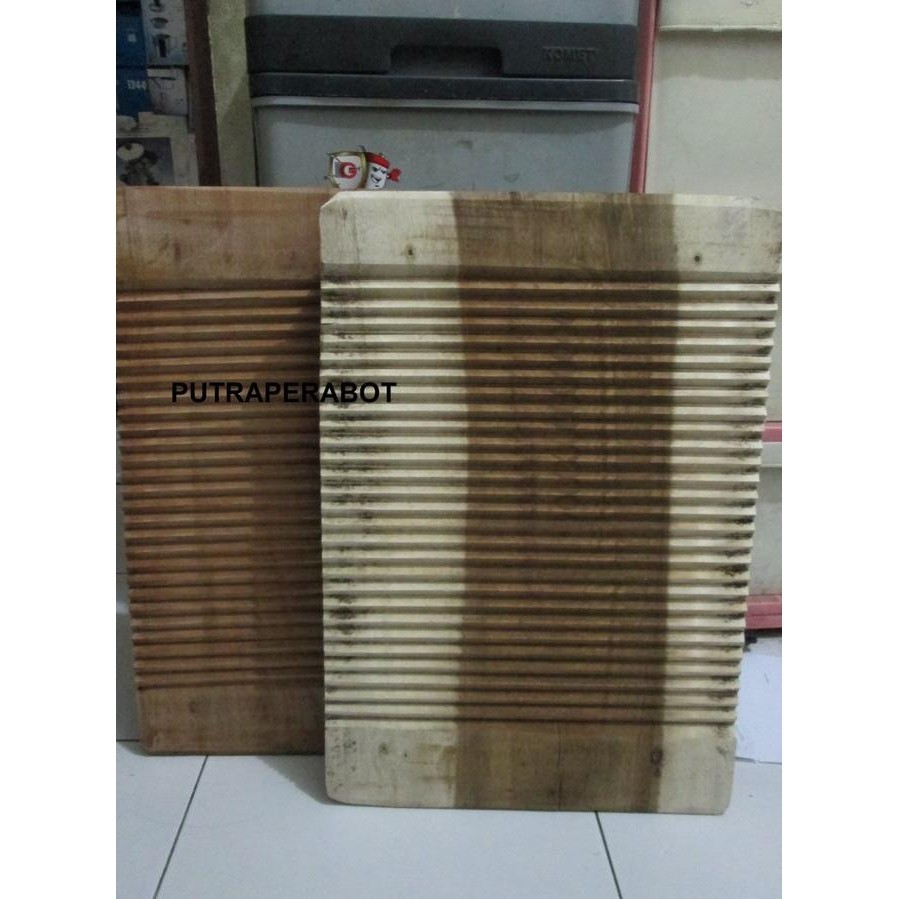 Jual Papan Cuci Baju Penggilasan Kayu Angsana Mahoni 40Cm X 60Cm X