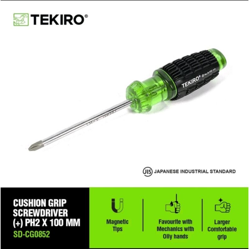 Jual Tekiro Obeng Gagang Karet Plus Ph X Mm Cushion Grip Ph X