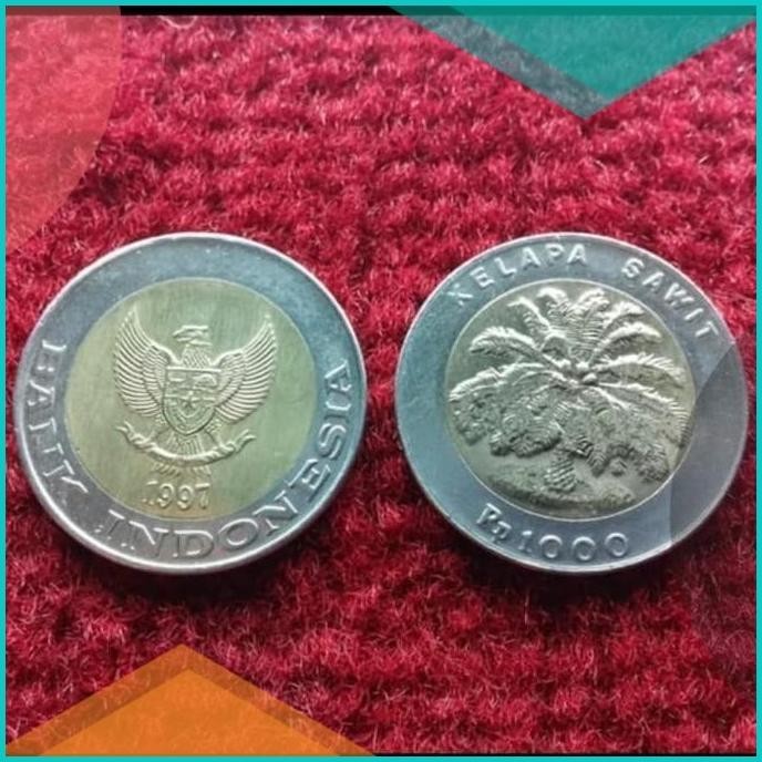 Jual Uang Koin 1000 Rupiah Kelapa Sawit Langka Tahun 1997 Uang Kuno