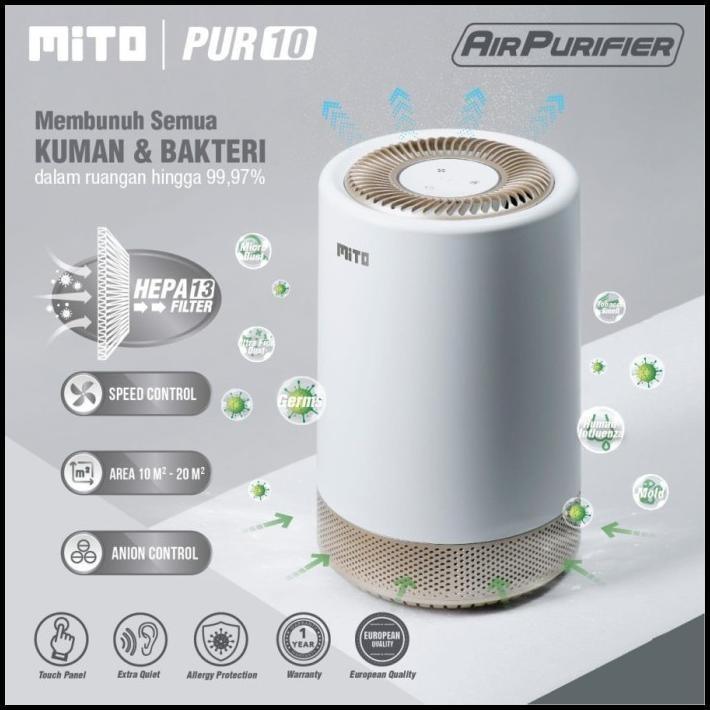 Jual Alat Penyaring Udara Smart Mito Pur 10 Air Purifier Mito Pur10