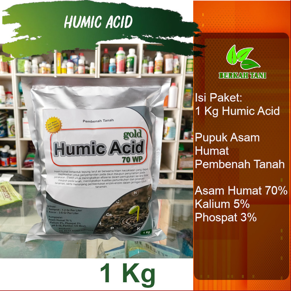 Jual Humic Acid Gold Kg Pupuk Asam Humat Pembenah Tanah Shopee