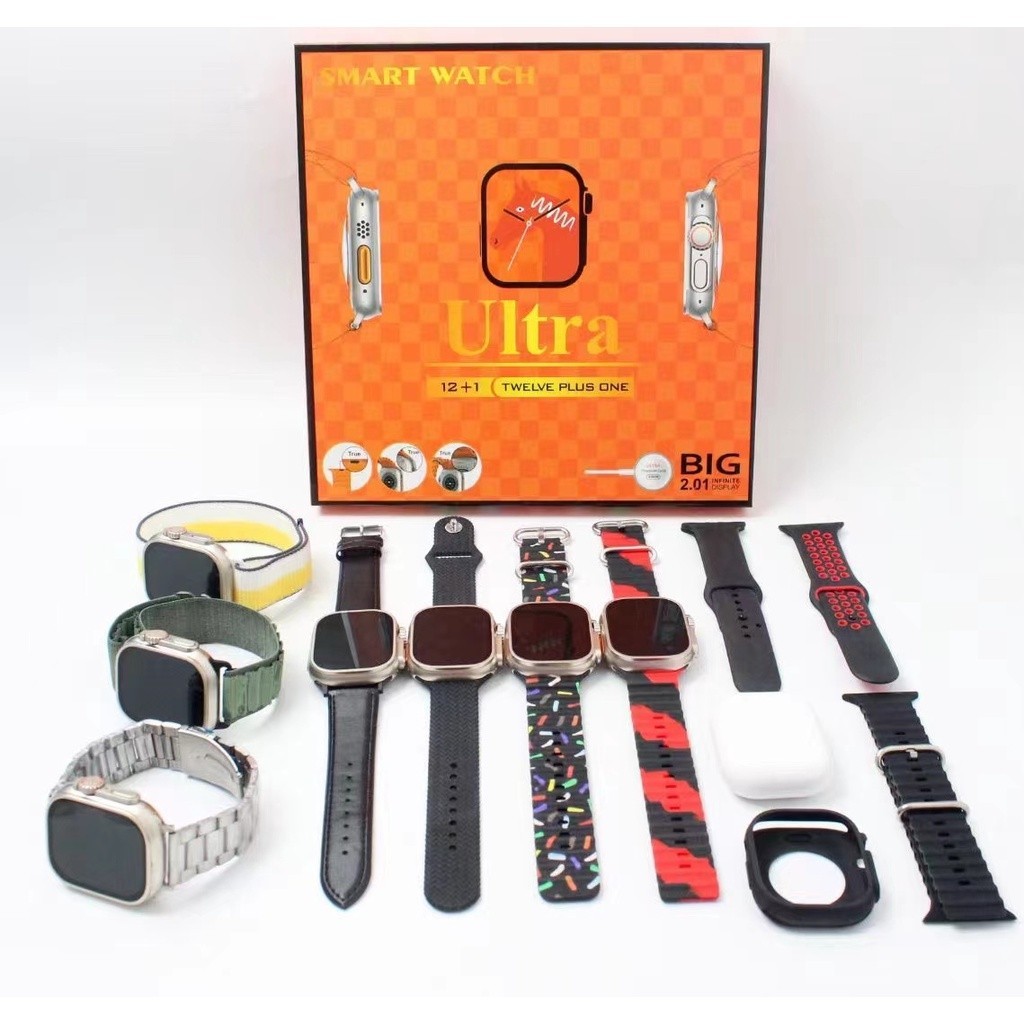 Jual Ultra Baru 12 In 1 Smart Watch Set Real Screw Fastener Multi Strap