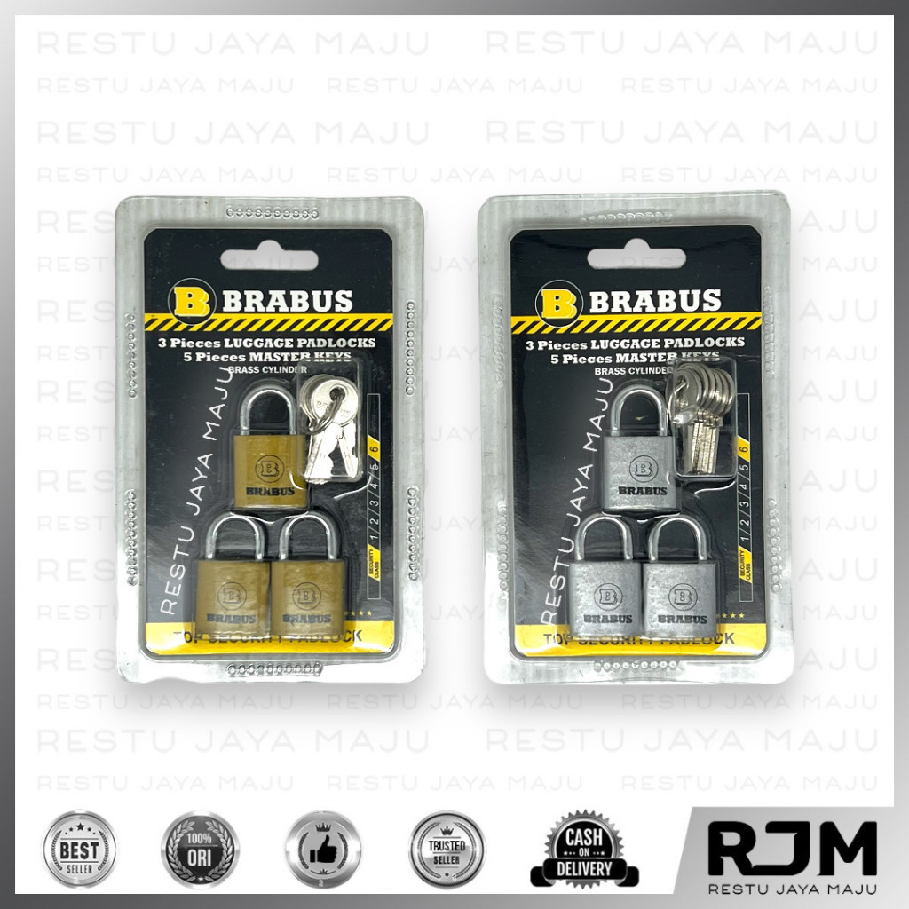 Jual Set Brabus Gembok Koper Masterkey Pcs Kuning Putih Kunci