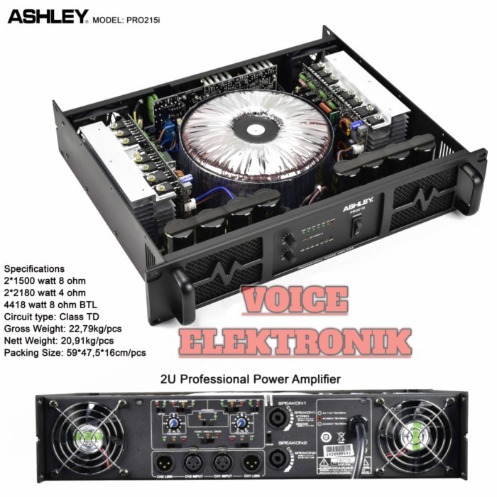 Jual Power Ashley Pro I Original Power Amplifier Class Td Channel