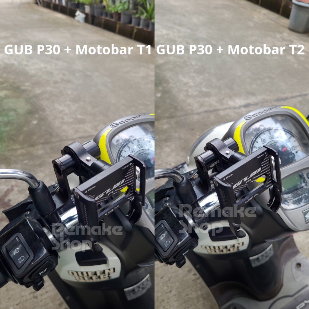 Jual Paket Phone Holder Gub P Bracket Motobar Original Alumunium