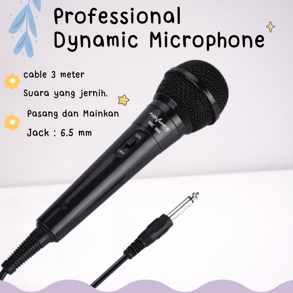 Jual Special Edition Advance Mic Dengan Kabel Mikrofon Dynamic