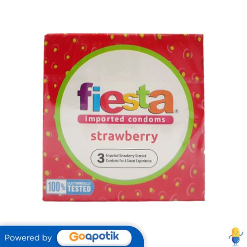 Jual Fiesta Kondom Strawberry Box Pcs Shopee Indonesia