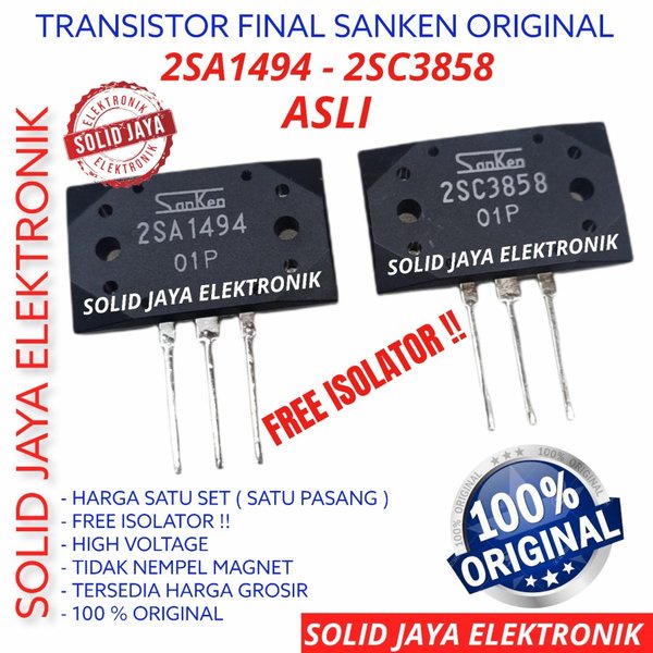 Jual Tr Final Sanken 2Sa1494 2Sc3858 Asli Ori Transistor 2Sa 1495 2Sc