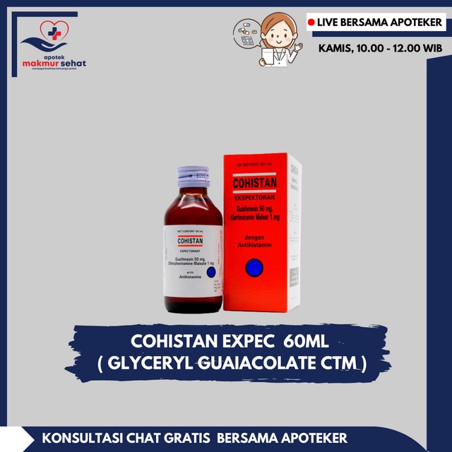 Jual COHISTAN EXPECTORANT SIRUP 60 ML Shopee Indonesia