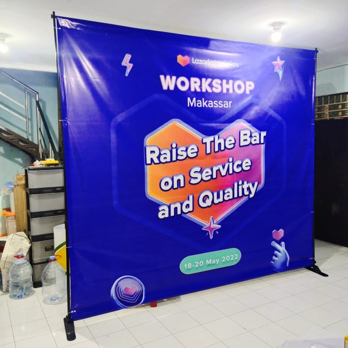 Jual Bakul Ready Stokk Backwall Jumbo Banner Stand Uk X Backdrop