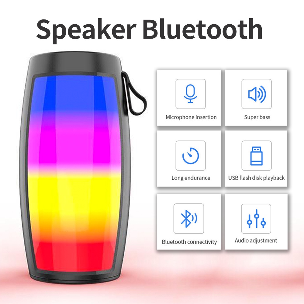 Jual SKCBO Speaker Bluetooth Super Bass Spiker Blutut Lampu LED RGB