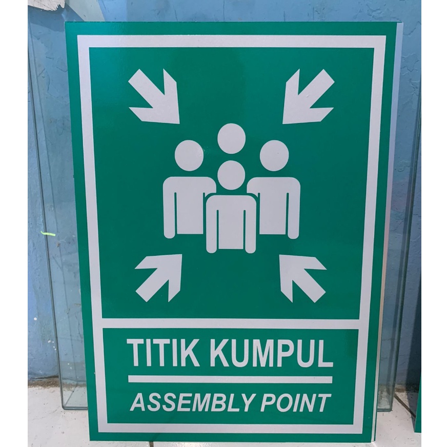 Jual Rambu Sign Titik Kumpul Assambly Point Shopee Indonesia