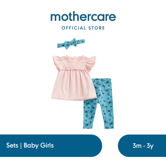 Jual Mothercare Top Leggings And Headband Outfit Set Set Pakaian