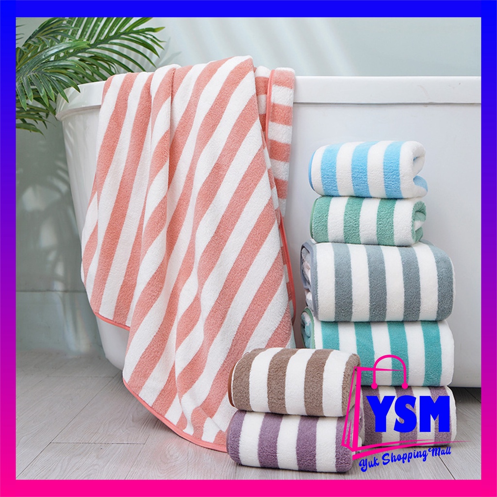 Jual Ysm Handuk Mandi Dewasa Motif Salur Garis Handuk Dewasa Microfiber