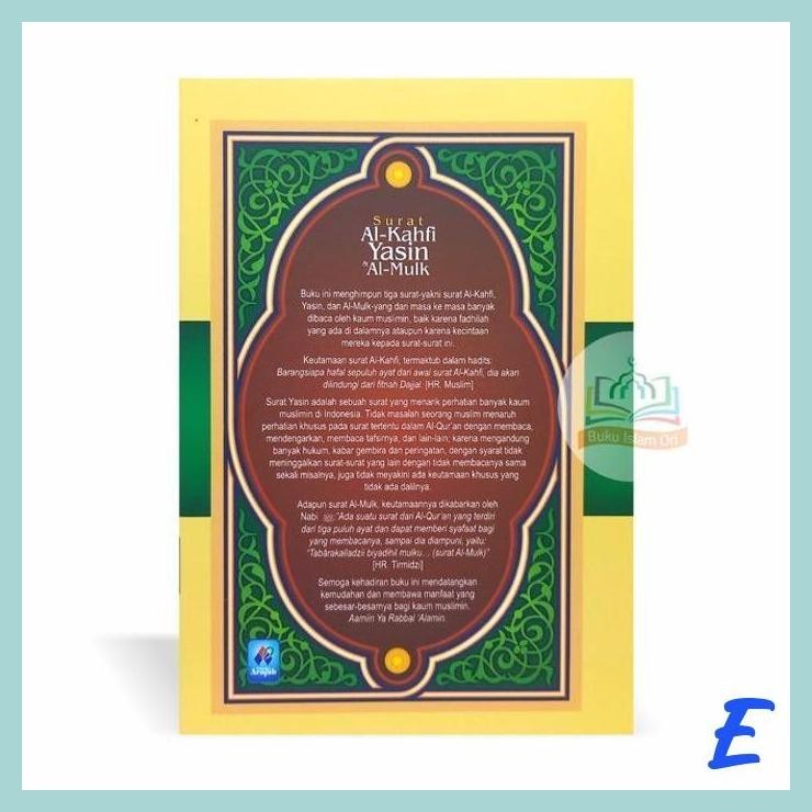 Jual Buku Saku Surat Al Kahfi Yasin Dan Al Mulk Pustaka Arafah