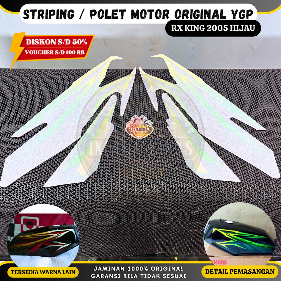 Jual List Body Striping Polet Rx King 2005 HIJAU Set Original YGP