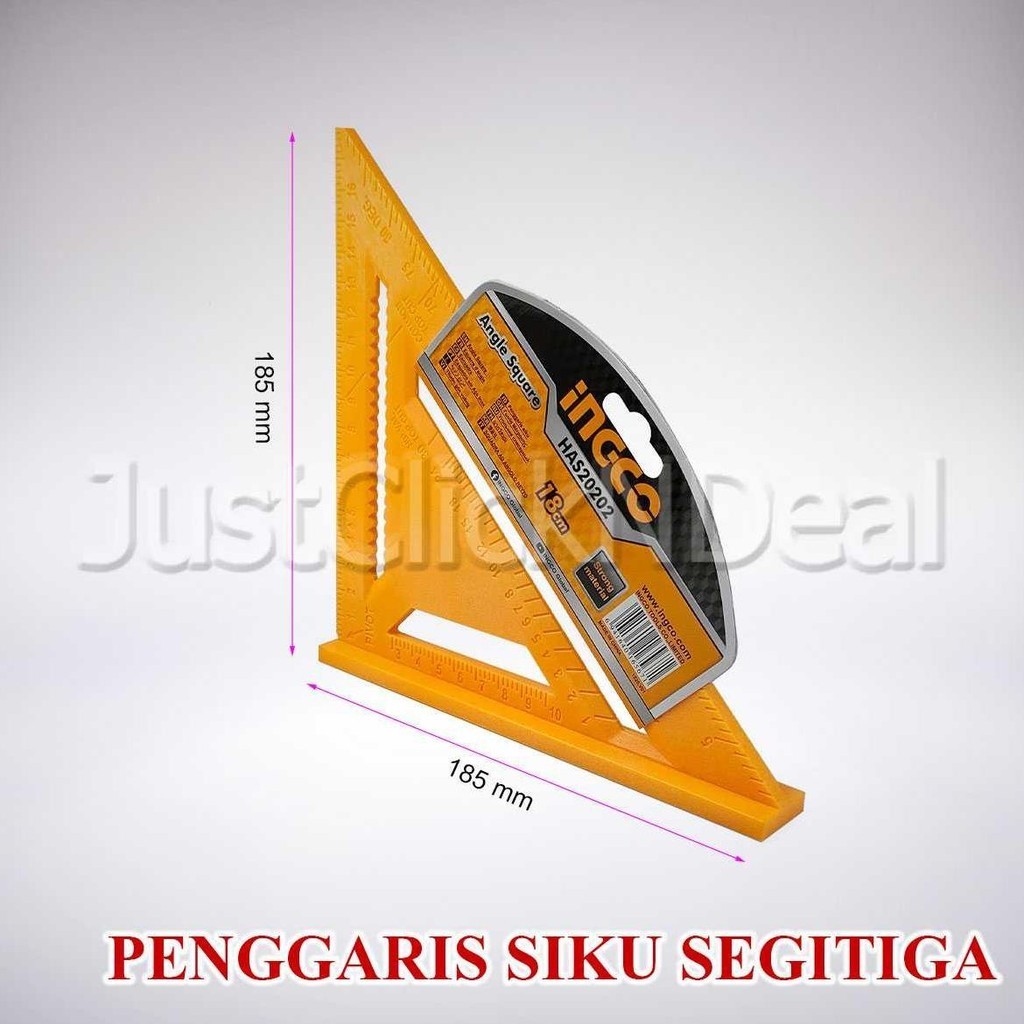 Jual INGCO PENGGARIS SIKU SEGITIGA TUKANG ANGLE RAFTER SPEED SQUARE