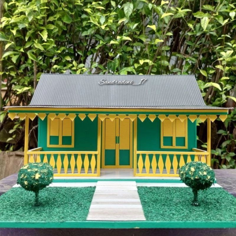 Jual Miniatur Rumah Betawi Ukuran Lebih Besar Dengan Lantai Keramik