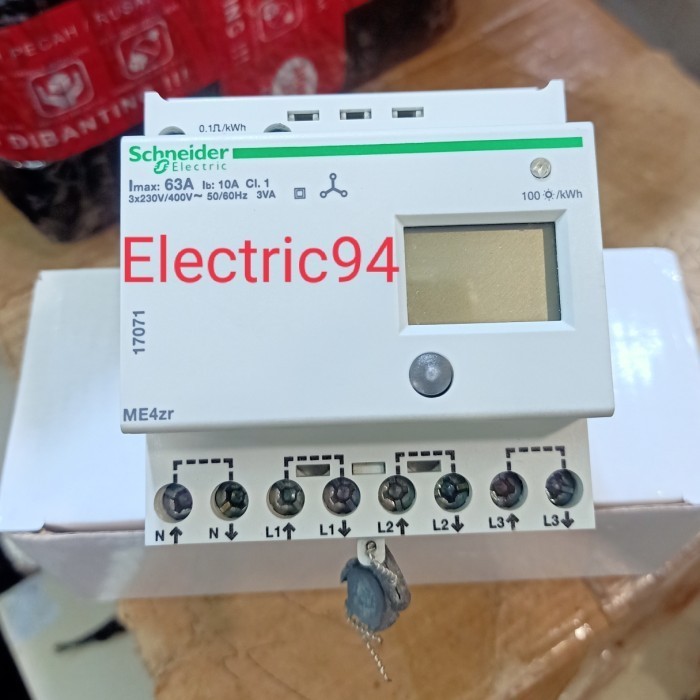 Jual Kwh Meter Digital 3 Phase Schneider Me4Zr Referensi 17071 63A