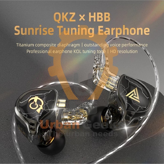 Jual Qkz X Hbb Titanium Coated Diaphragm Driver Hifi Earphones With Mic