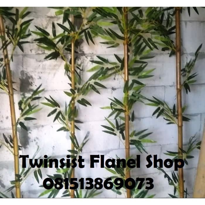 Jual Batang Bambu Daun Artificial Plastik Palsu Cm Partisi Sekat