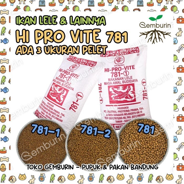 Jual Pelet Ikan Hi Pro Vite 781 781 1 781 2 REPACK 1Kg Pakan