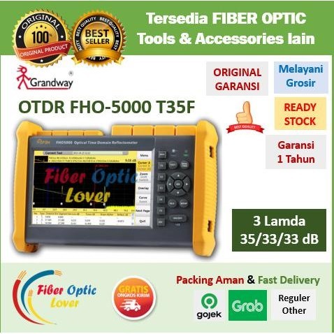 Jual GRANDWAY OTDR FHO 5000 PRO T35F 3 LAMDA 35 33dB OTDR FIBER