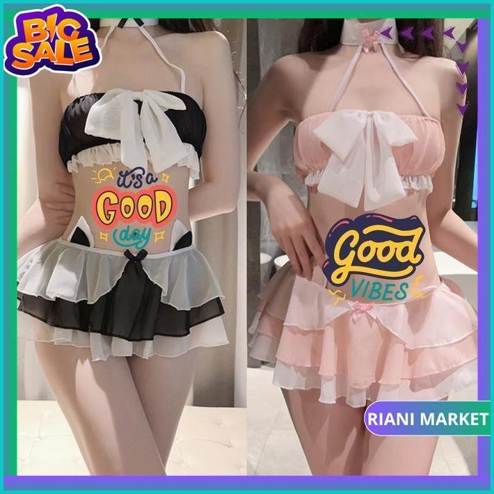 Jual Sexy Lingerie Seksi Set Cosplay G String Model Waitress Maid New