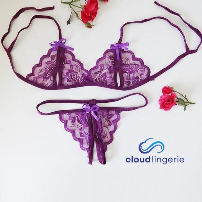 Jual CL LINGERIE WANITA SEXY BRA DAN CD TRANSPARAN LINGERY SEXY 1