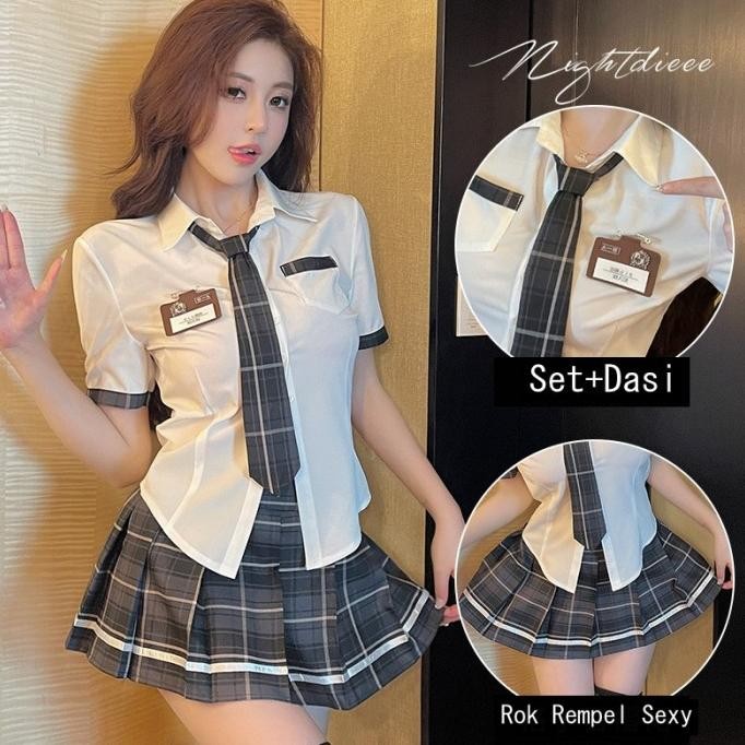 Jual Lingerie Seksi Siswa Hot Jk Seragam Malam Sexy Cosplay Kostum Set