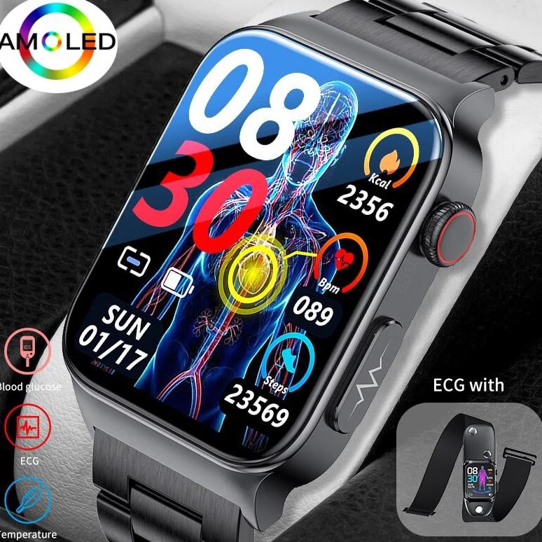 Jual LIGE ECG PPG SMART WATCH MEN BLOOD GLUCOSE MONITOR HEALTH BLOOD