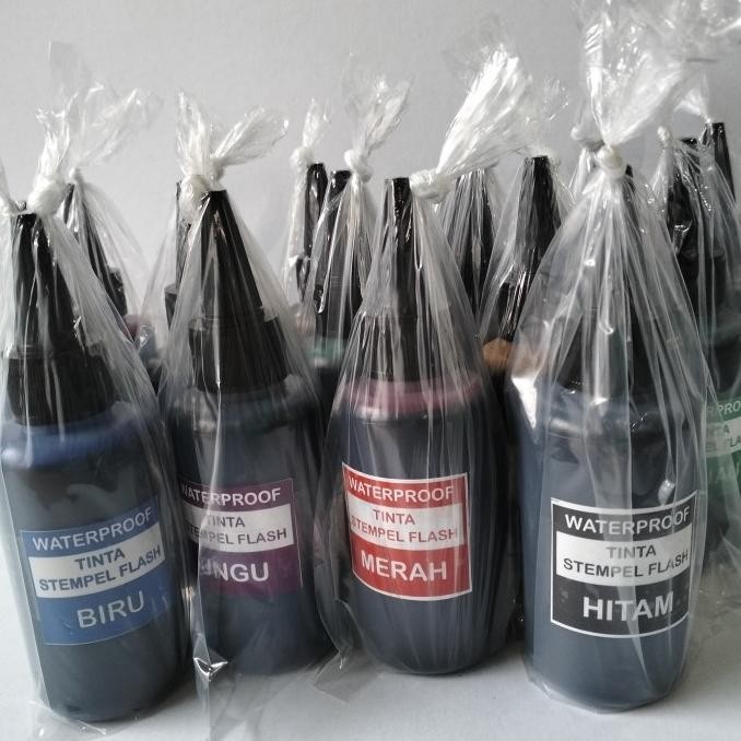 Jual TINTA STEMPEL WARNA FLASH WATERPROOF TINTA PERMANEN ANTI LUNTUR