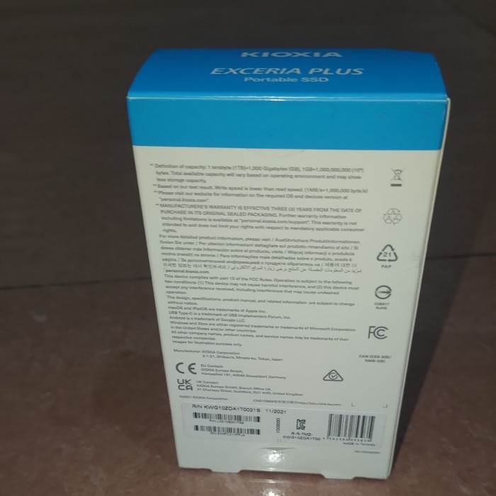 Jual Kioxia Portable SSD Exceria Plus 1TB Original Resmi Shopee Indonesia