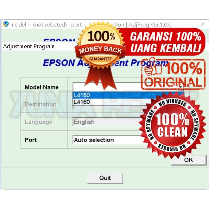 Jual Resetter Epson L L Unlimited Pc Shopee Indonesia