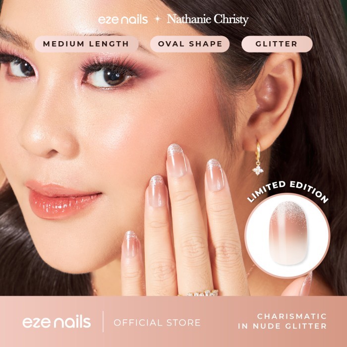 Jual Eze Nails Charismatic In Nude Glitter Spot On Manicure Kuku