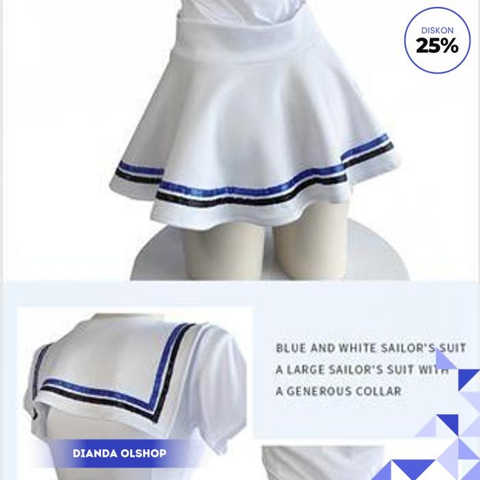 Jual SEXY LINGERIE SISWA COSPLAY SERAGAM ROK MINI SERAGAM PELAUT SET
