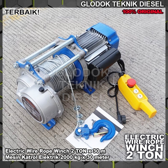 Jual Menarik Electric Wire Rope Winch Hoist Ton X Meter Phase