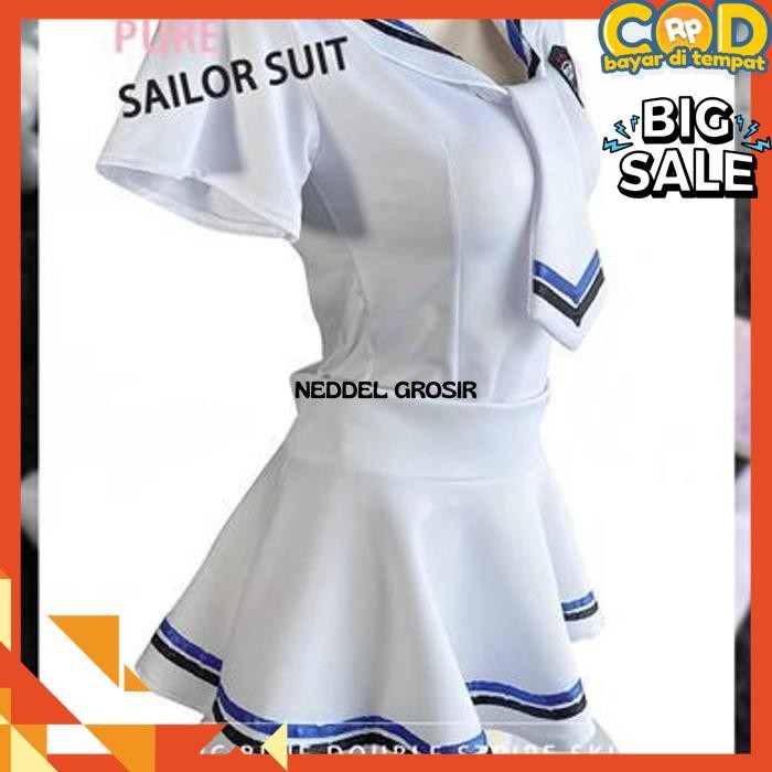 Jual Lingerie Siswa Cosplay Seragam Rok Mini Seragam Pelaut Set By