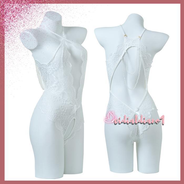 Jual LINGERIE BODYSUIT NEW STYLE FULL RENDA BACK RANTAI MUTIARA BY VIDI