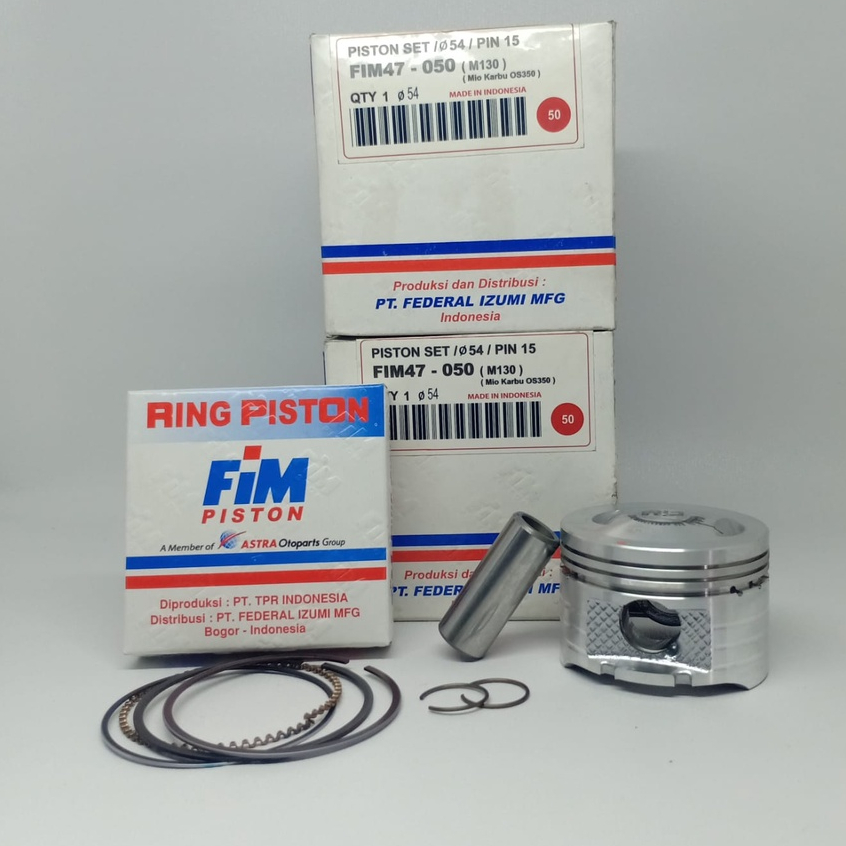 Jual PISTON KIT SEKER SEHER TORAK YAMAHA MIO CARBU FIM47 PIN 15 DOME