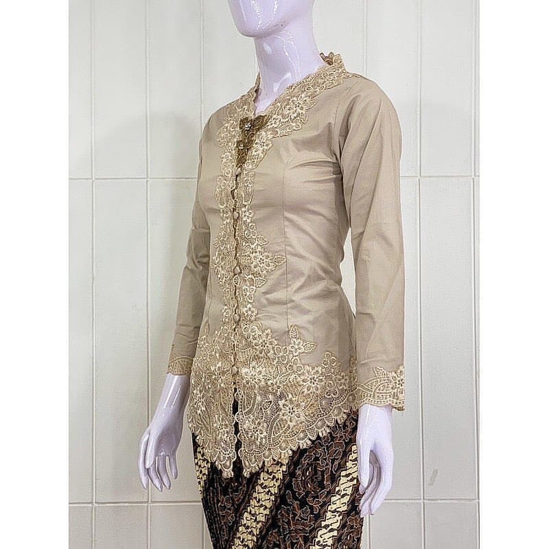 Jual KEBAYA ENCIM LENGAN 7 8 PANJANG BORDIR SENADA BAHAN KATUN TOYOBO