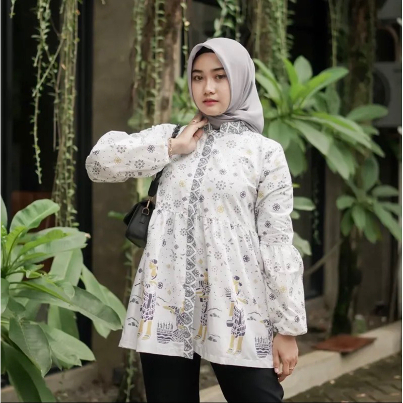 Jual Blouse Batik Kombinasi Terbaru Shopee Indonesia